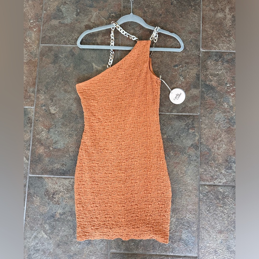 NWT Camila Coelho Ursula Mini Dress in Ginger Orange